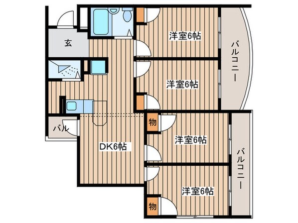 コンセール妙音通の物件間取画像